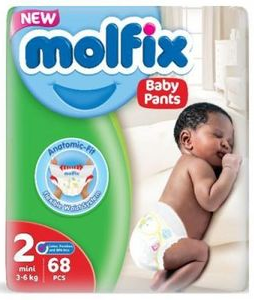 Molfix Baby Pants Size 2 Mini 3-6 kg x68