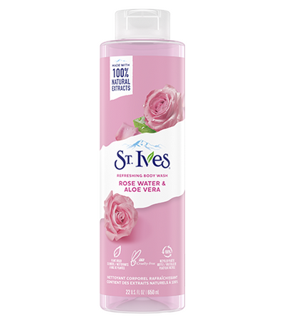 St. Ives Body Wash Refreshing Rose Water & Aloe Vera 650 ml