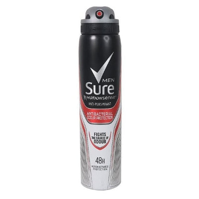 Sure Men Antibacterial Odour Protection Aerosol Antiperspirant Deodorant 250ml