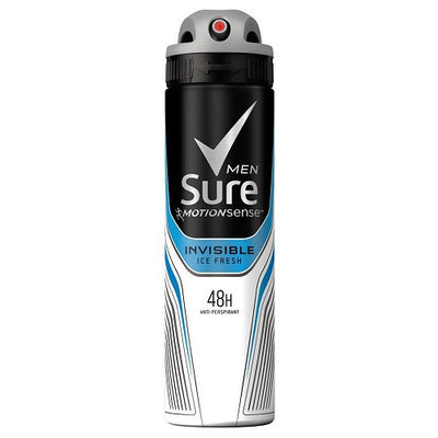 Sure Men Invisible Ice Fresh Aerosol Antiperspirant Deodorant 250ml