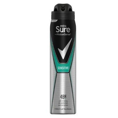 Sure Men Sensitive Aerosol Antiperspirant Deodorant 250ml